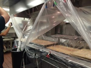 Kicthen vent cleaning set up