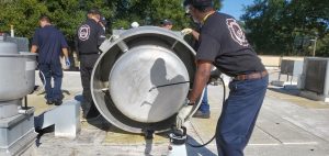 Open commercial hood fan